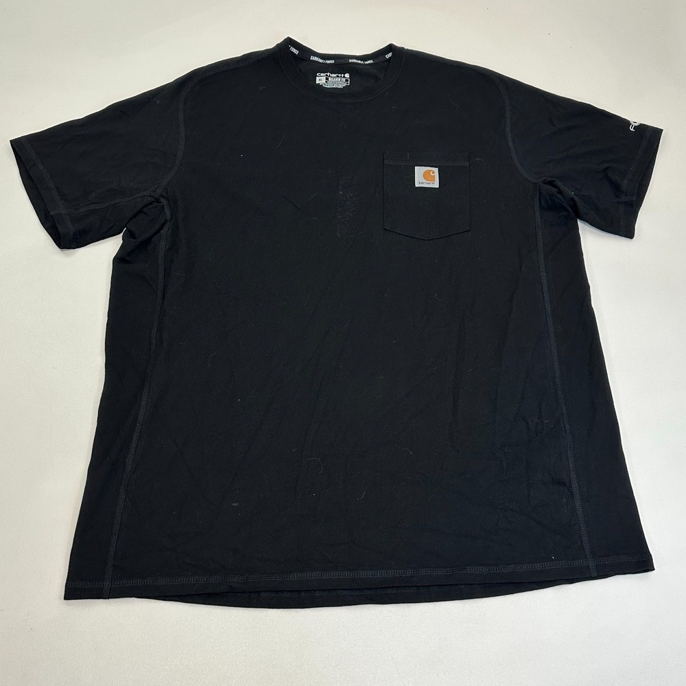 Carhartt Relaxed‎ Fit Men's Short Sleeve Work Shirt, Black, Size XL